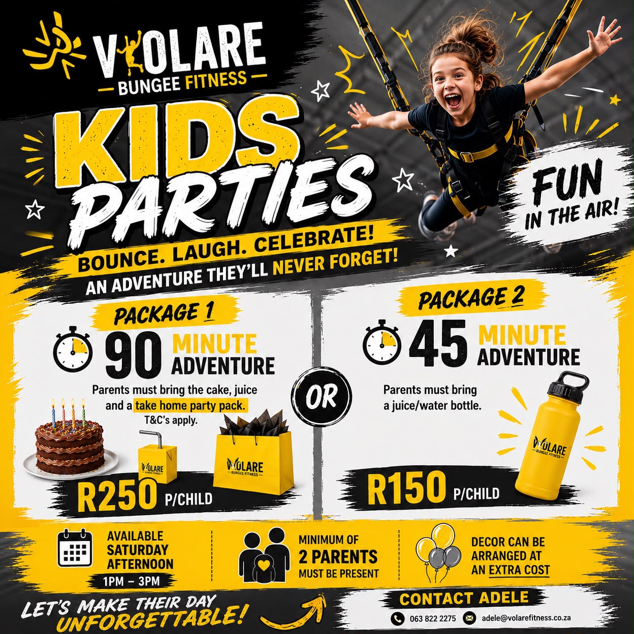 Kiddies parties at volare